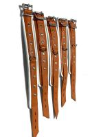 本革製■タン×ホワイト/首輪・手枷・足枷5点セット