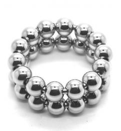 ステンレス製■亀頭リング・ダブル/ビーズ回転タイプ